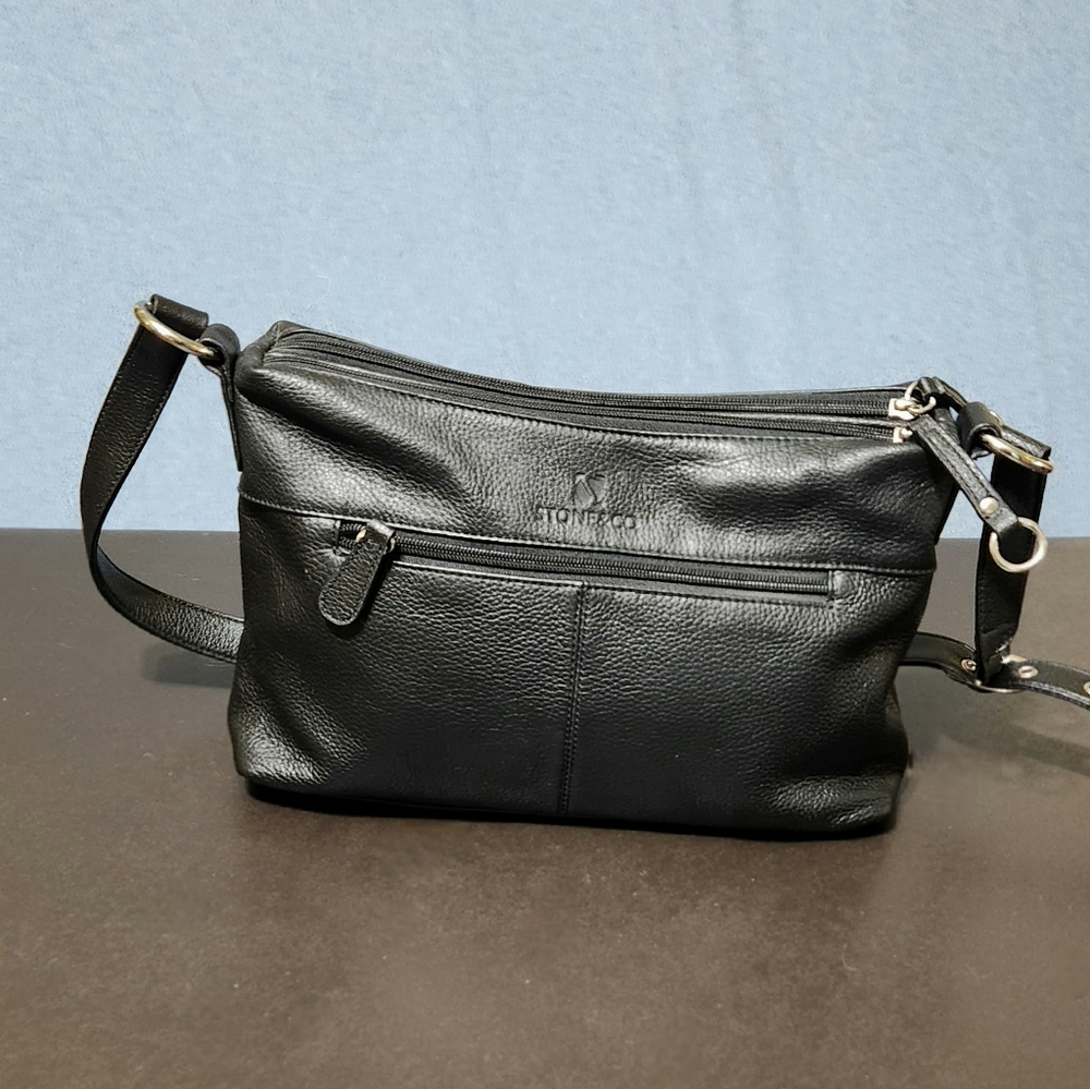 Stone & Co black genuine leather shoulder bag - Picture 4 of 10
